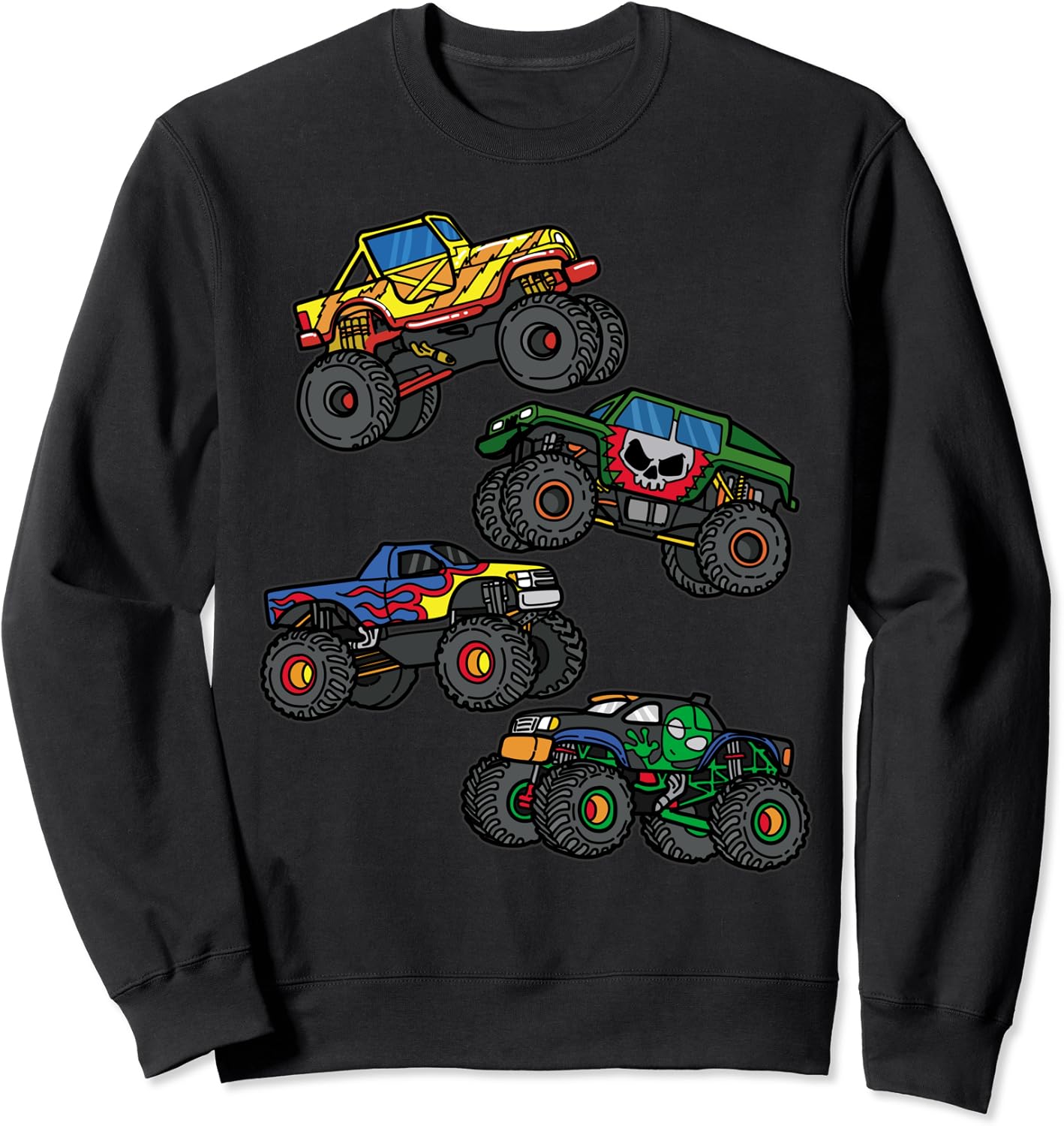 Monster Truck Gift for Kids Assorted Boys Monster Truck Sweatshirt